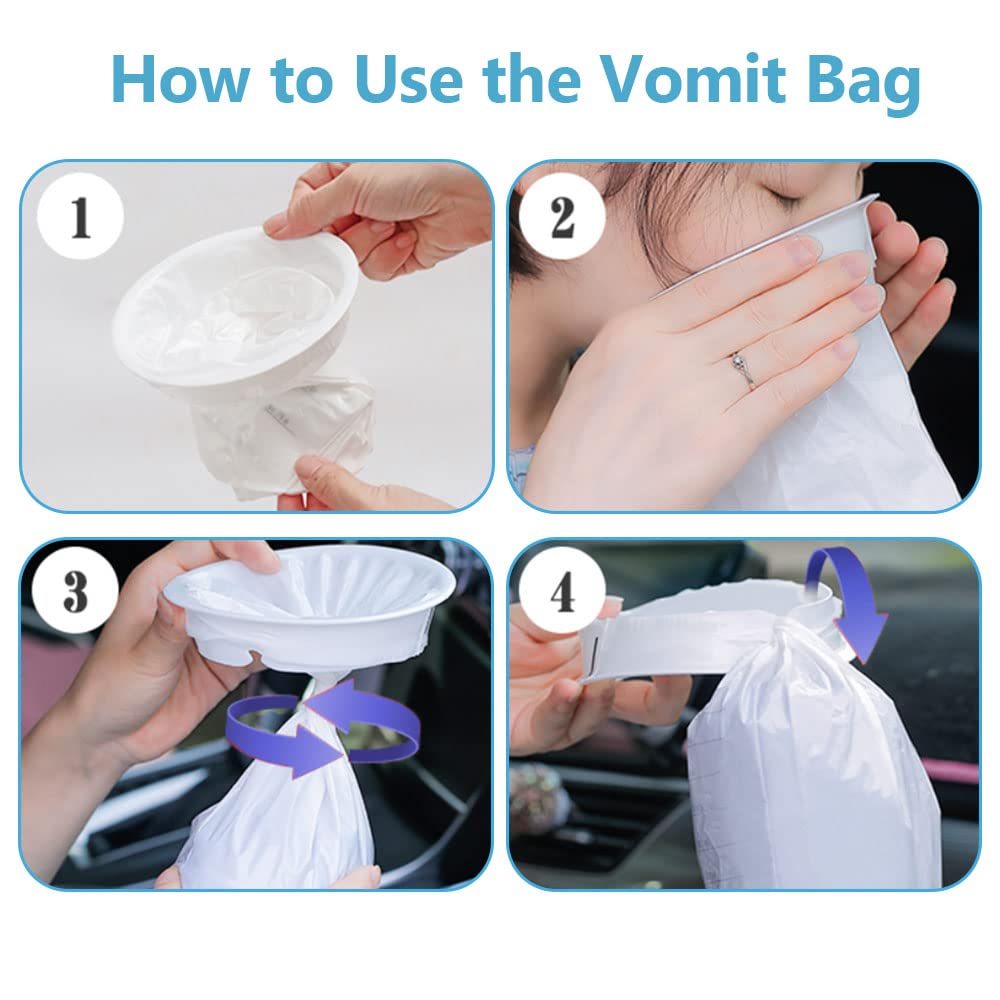 BAOZENP sac vomitif anti-fuite empêche les fuites dans une poche ou une voiture
