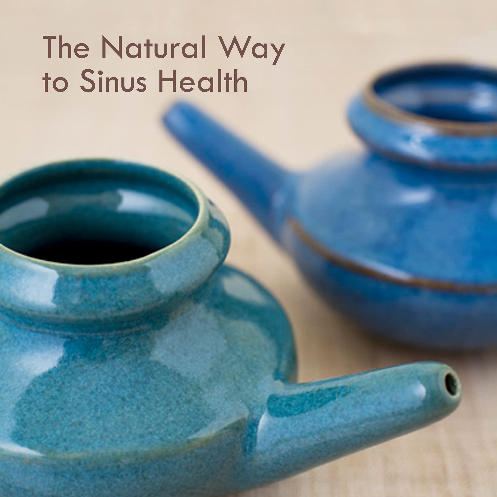 Baraka Neti Pot Jade, glaçure sans plomb, sécurité et tranquillité d'usage.