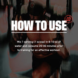 Flight Pre Workout Bare Performance Nutrition: étiquette lisible et informative.