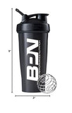 Graduations oz et ml sur BPN BlenderBottle pour suivre l'hydratation.