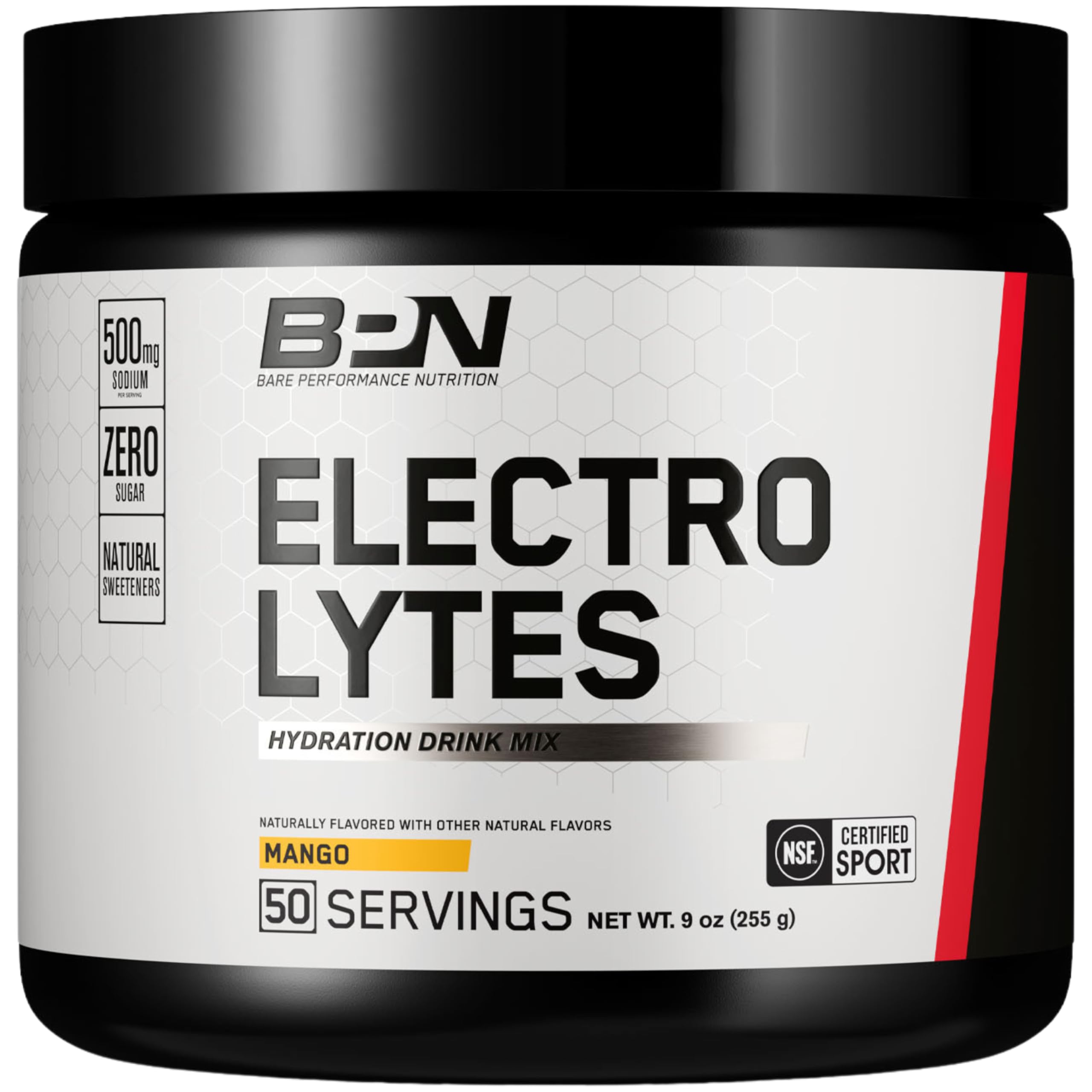 BPN Electrolytes bouteille mangue pour hydratation optimale pendant l’entraînement