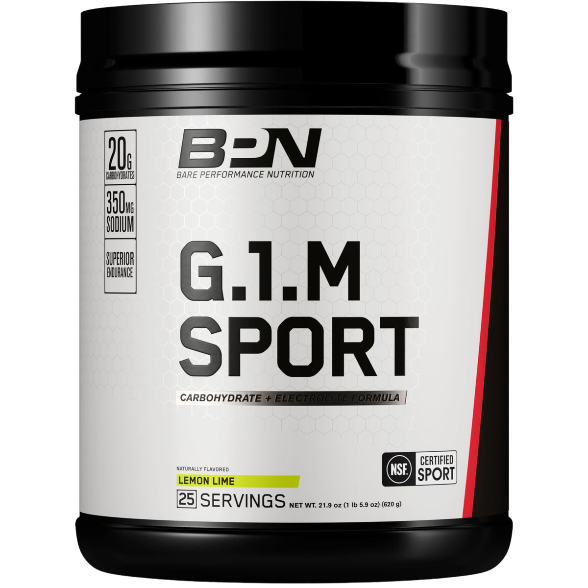 Poudre BPN G1M goût citron-lime pour endurance et énergie.