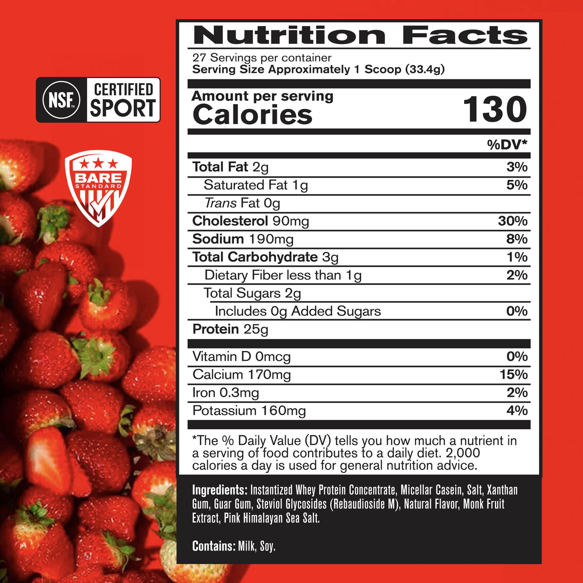 BARE PERFORMANCE NUTRITION BPN mélange whey et caséine texture crémeuse
