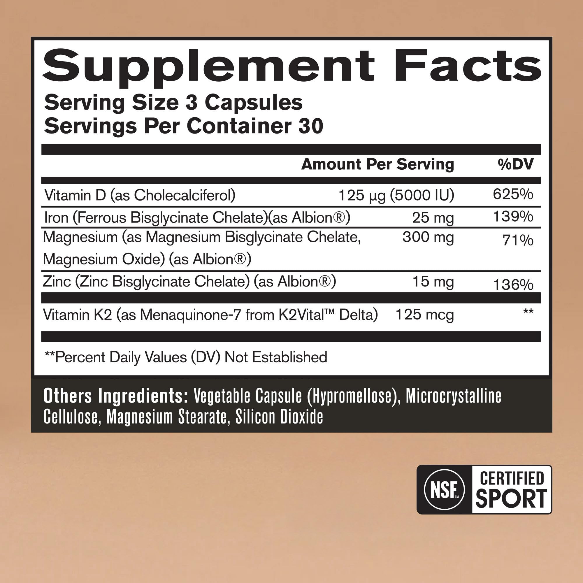 BARE PERFORMANCE NUTRITION Endurance Essentials – capsules visibles, soutien des fonctions musculaires et récupération