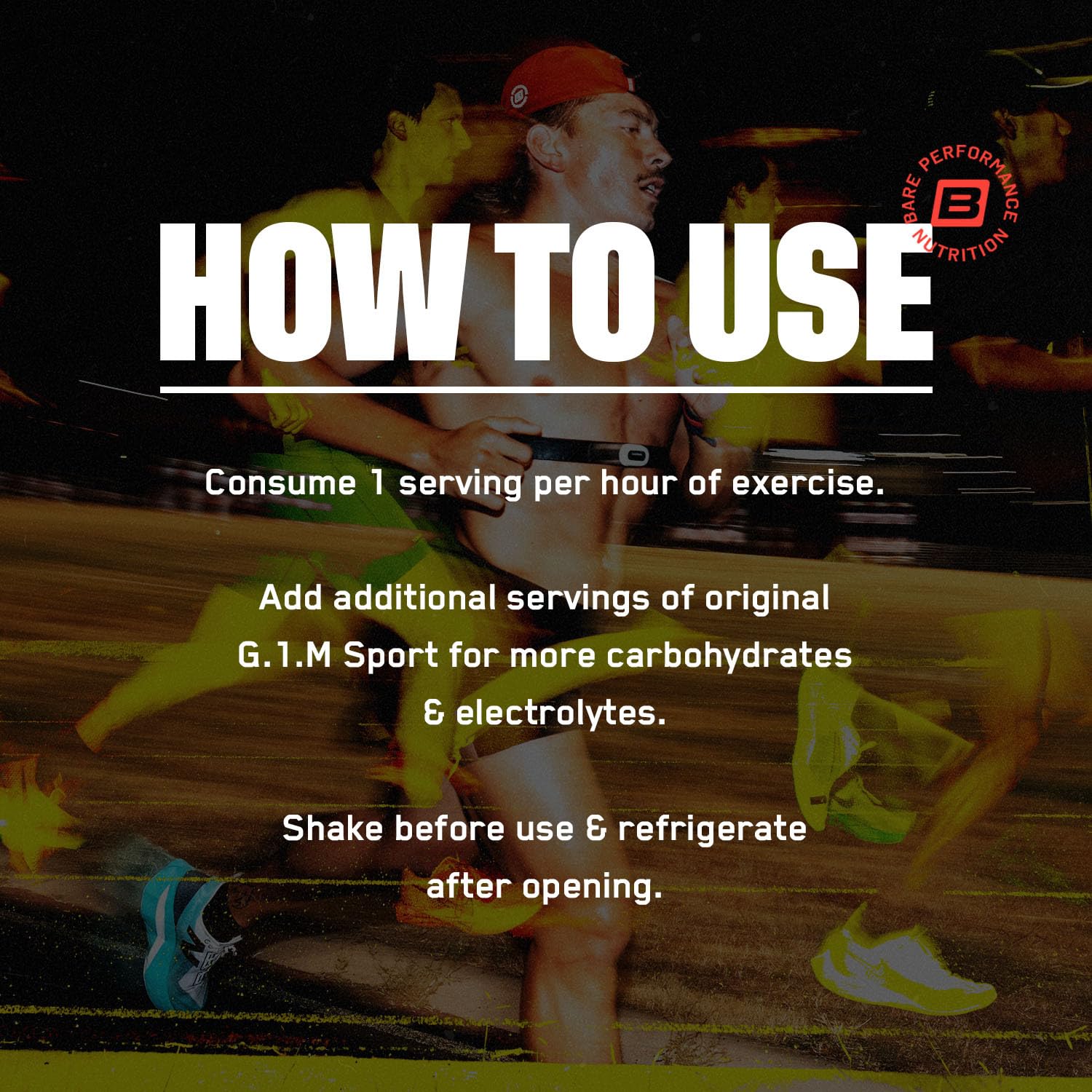 BARE PERFORMANCE NUTRITION G.1.M Sport RTD étiquette NSF pour sport en compétition
