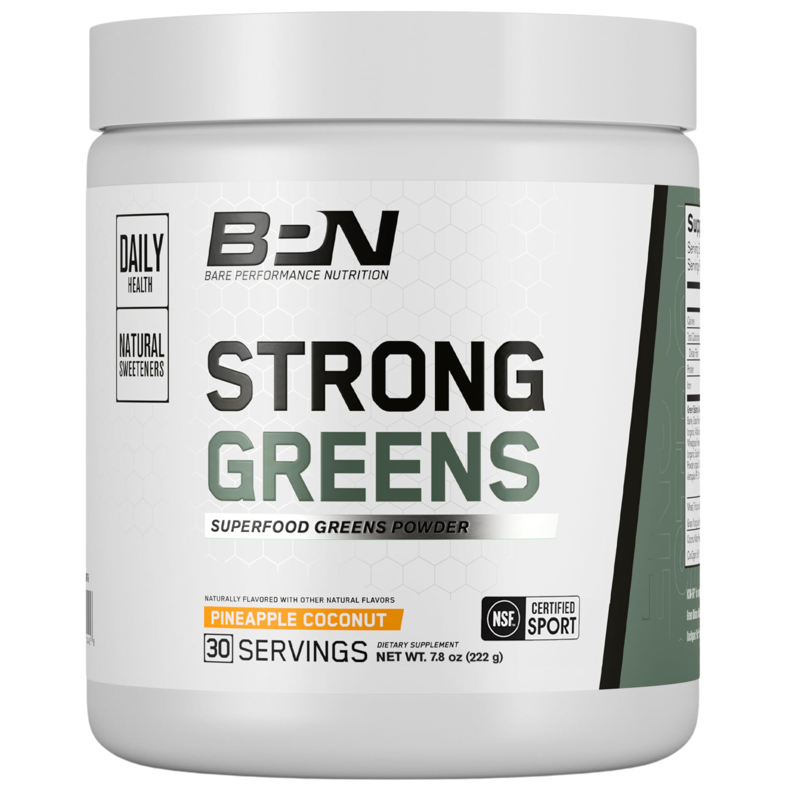BARE PERFORMANCE NUTRITION Strong Greens en bouteille prête à mélanger, énergie naturelle.