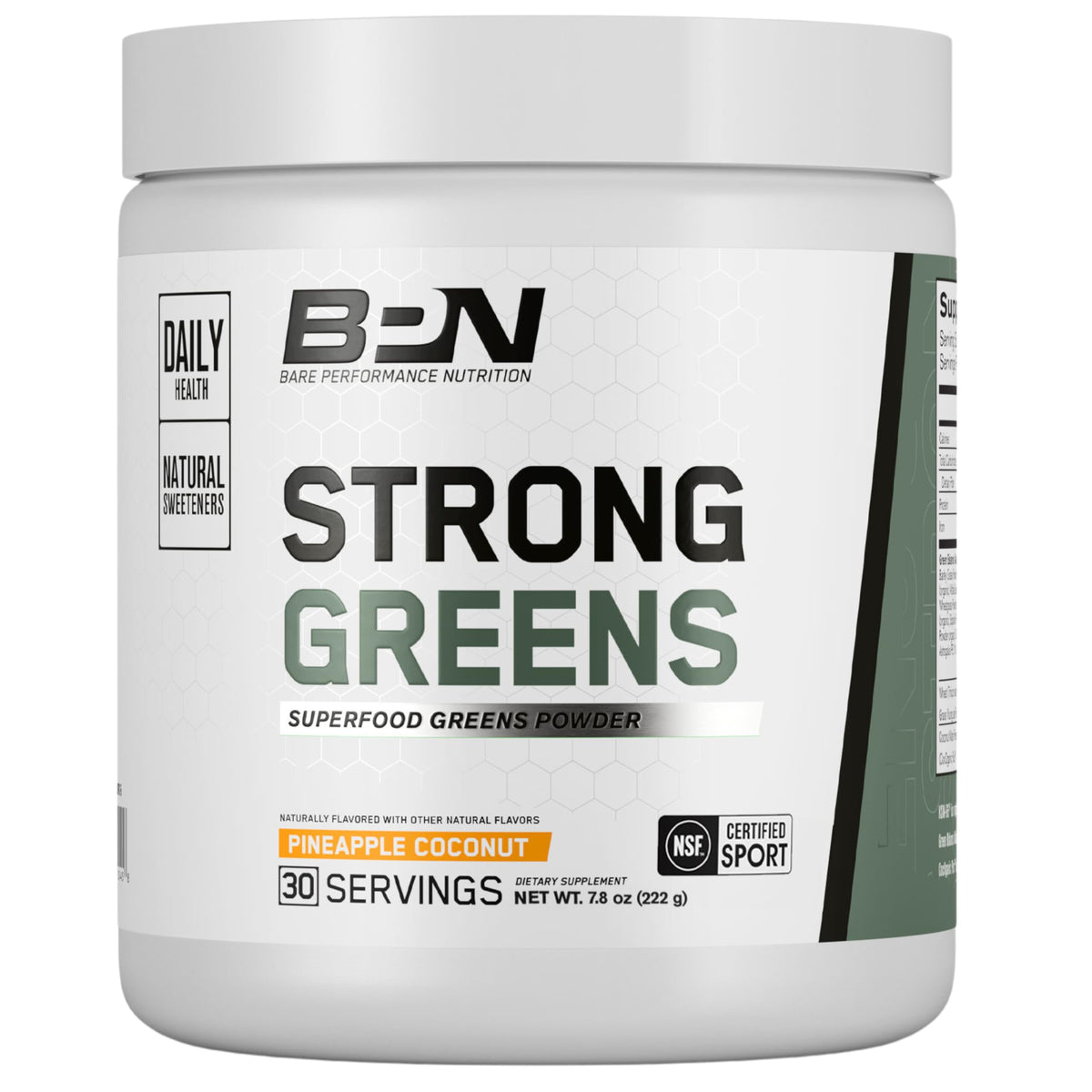 BARE PERFORMANCE NUTRITION Strong Greens en bouteille prête à mélanger, énergie naturelle.