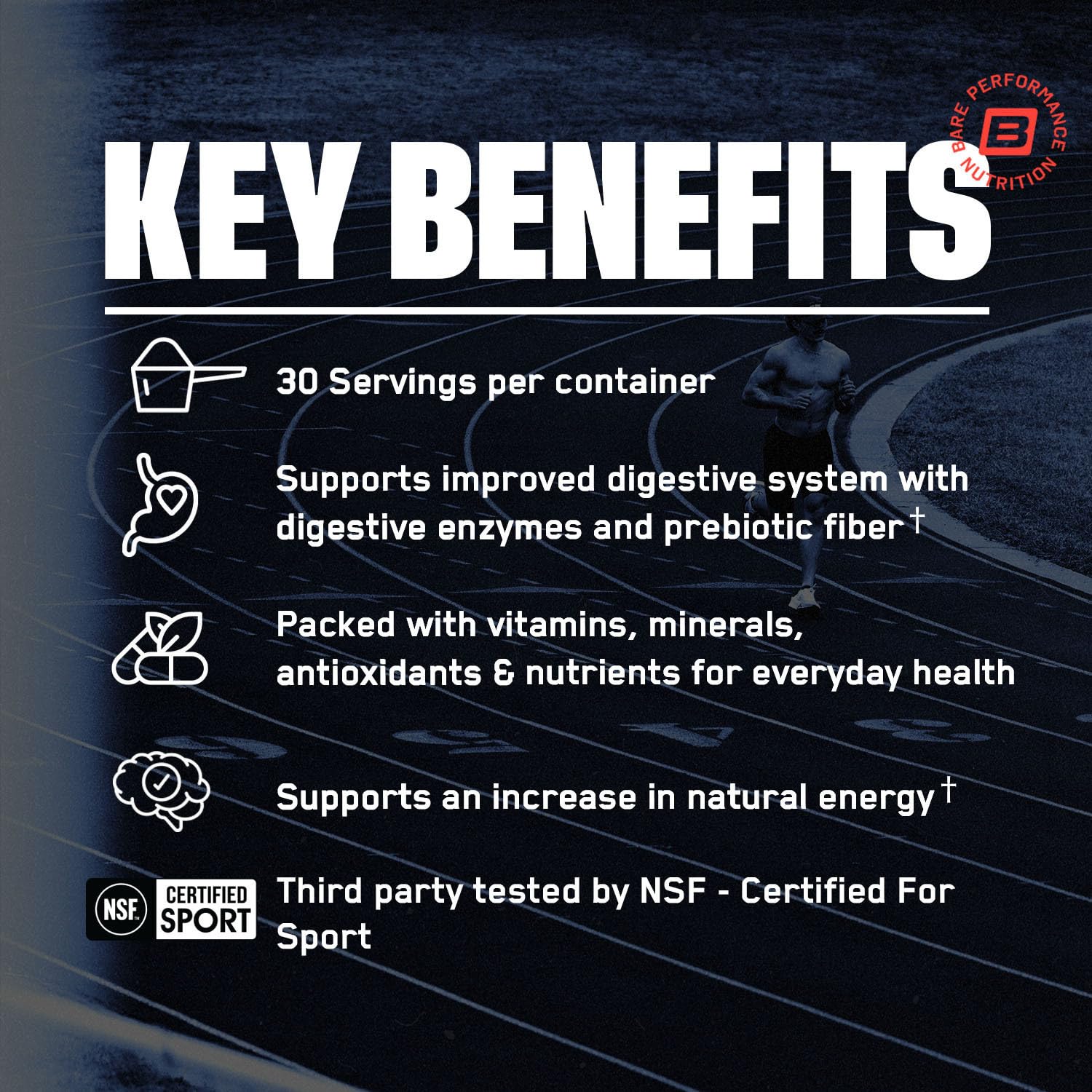 BARE PERFORMANCE NUTRITION Strong Reds Poudre Énergie Naturelle, soutien potentiel.