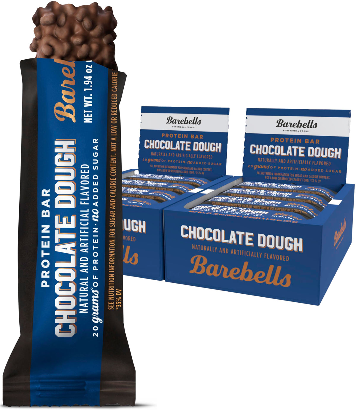 Barebells Brownie Dough – emballage pratique pour une collation rapide.