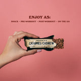 Goût gourmand Caramel Cashew Barebells, pause snack après l'entraînement idéale.