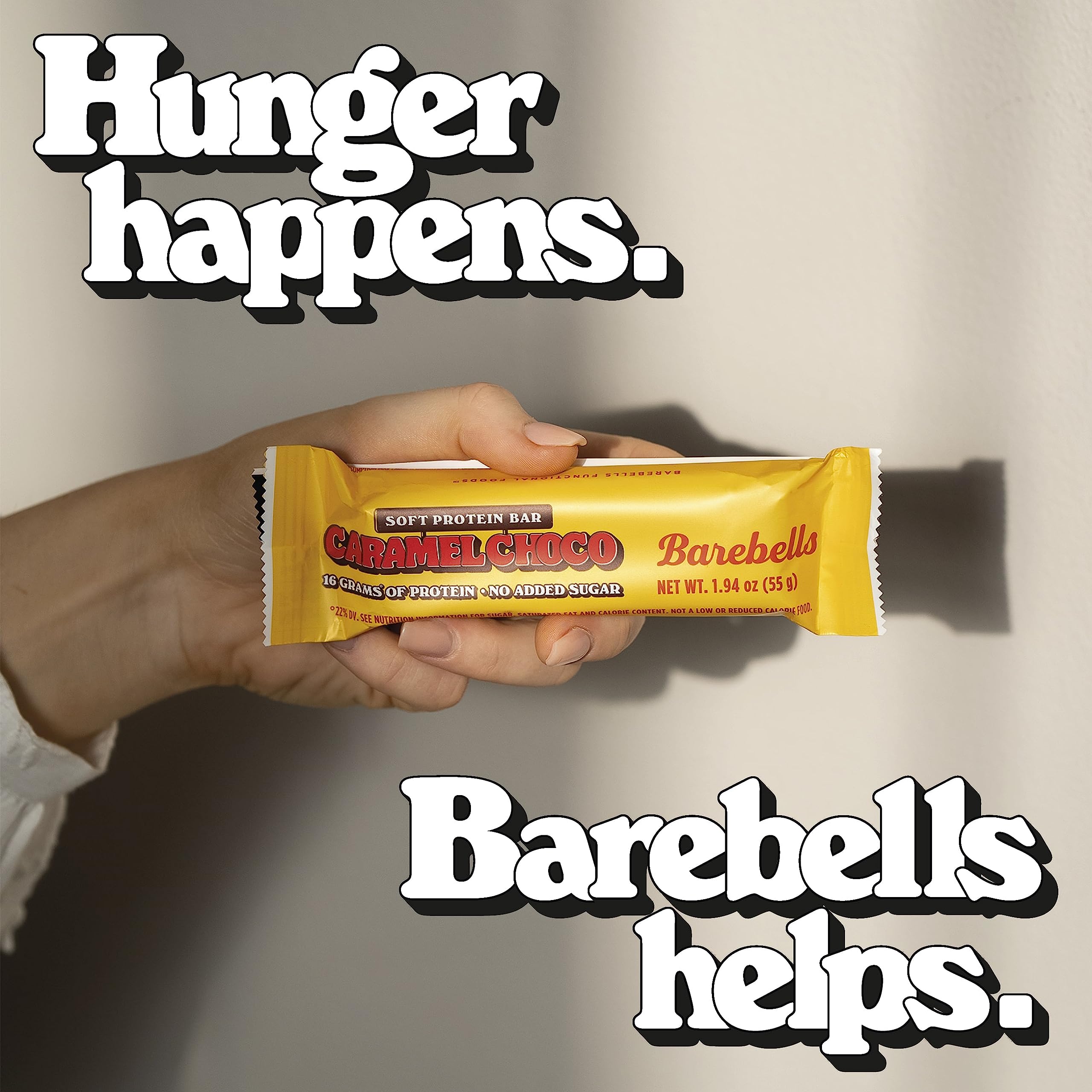 Barebells barre protéinée Caramel Choco dégustation idéale avec café ou thé.
