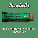 Barebells barres protéinées noisette et nougat, texture croquante et fondante