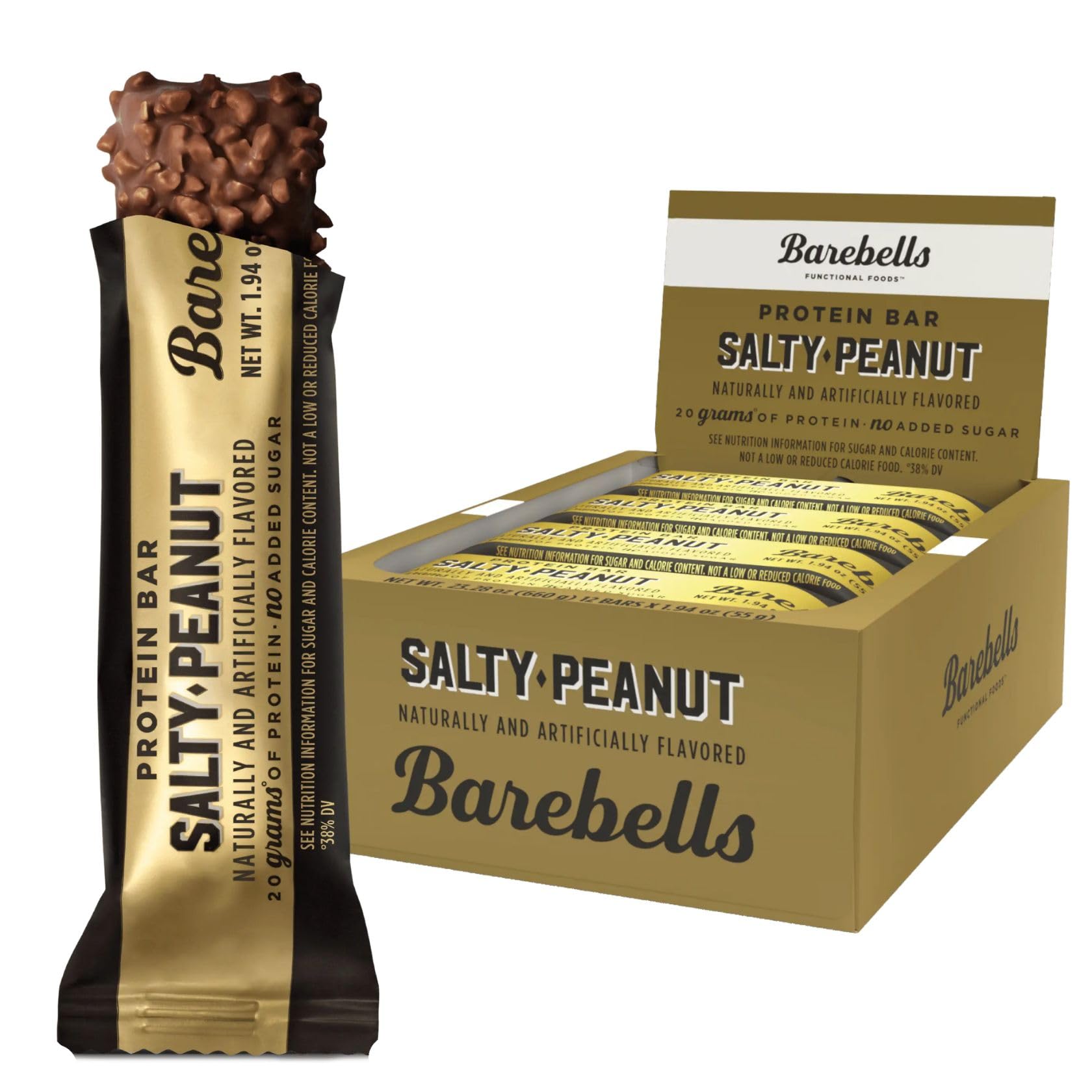 Barebells Barres Protéine Salé Cacahuètes: texture veloutée et cacahuètes croquantes.