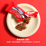 Barebells Soft guimauve cacahuète chocolat lait avec éclats croustillants, idéal pour pause.