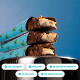 Barre Barebells, texture crémeuse et goût coco caramel amande.