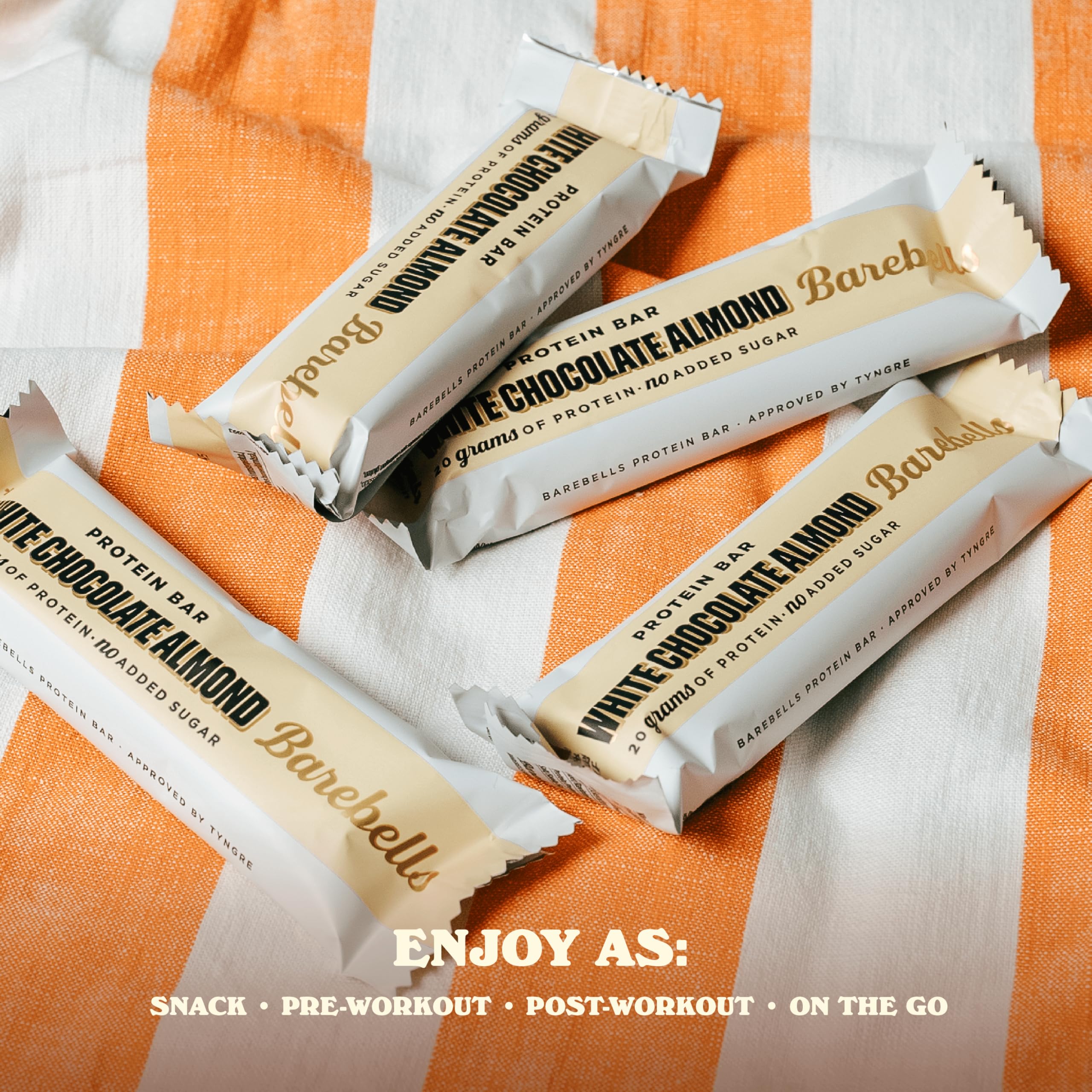 barres Barebells chocolat blanc amande, 20 g de protéines par barre