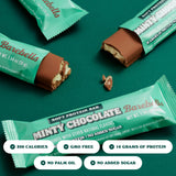 Texture molle Barebells enveloppant un cœur menthe frais pour dégustation gourmande.