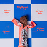 Barebells barres protéinées vegan fudge brownie – emballage pratique pour le sac de sport