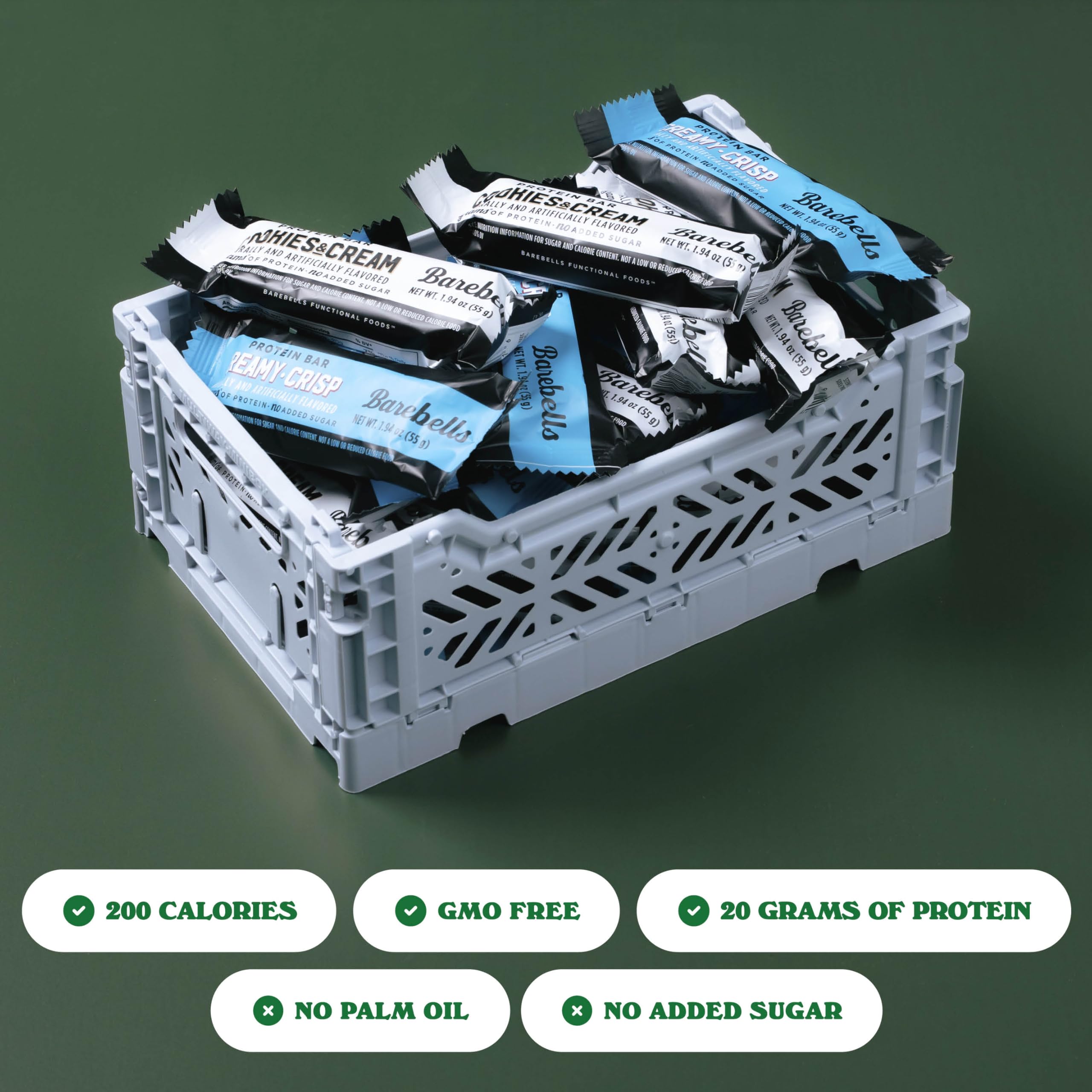Étiquette nutrition Barebells: 20 g protéines, sans sucre ajouté