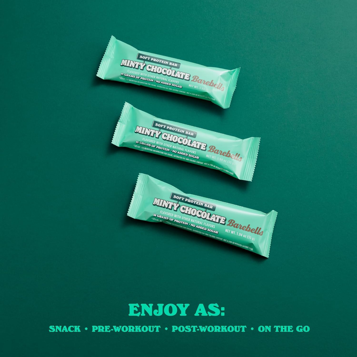 Barebells Soft Mint Chocolate en main, encas post entraînement idéal.