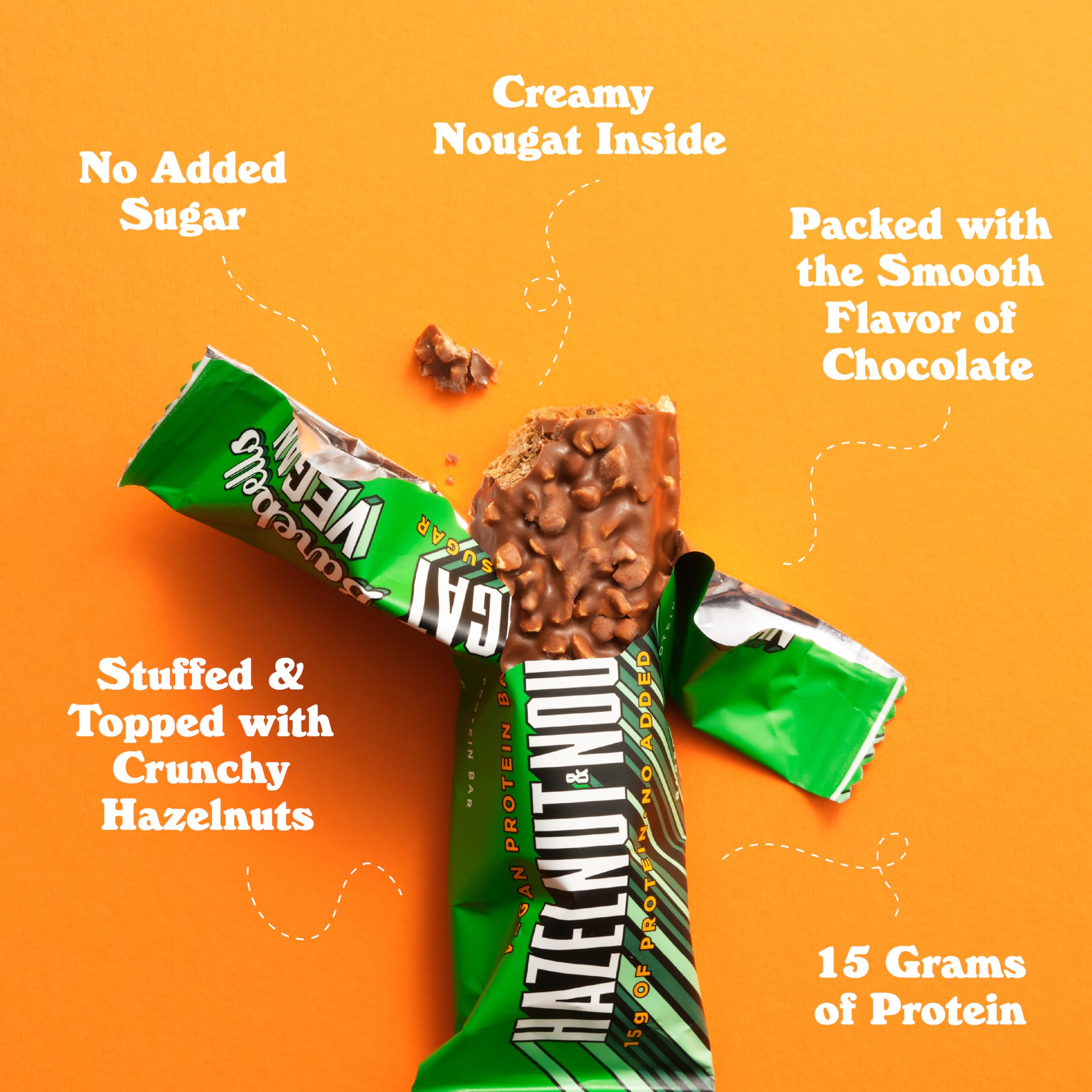 Barre entière Barebells noisette-nougat, collation portable idéale.