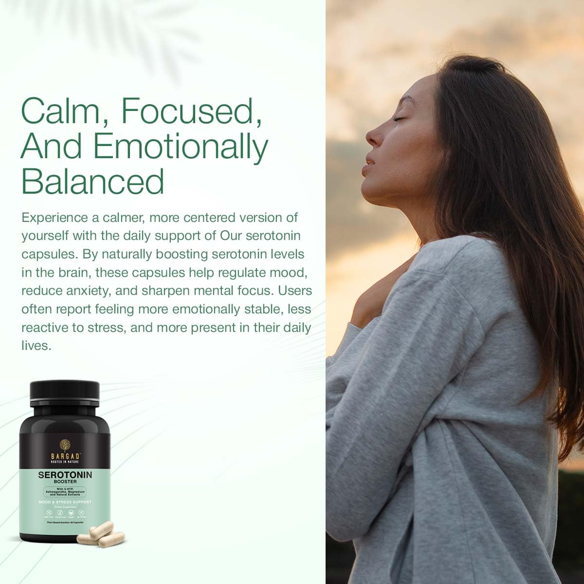 Bargad Serotonin Support – ambiance détente: idéal lors de sessions de relaxation.