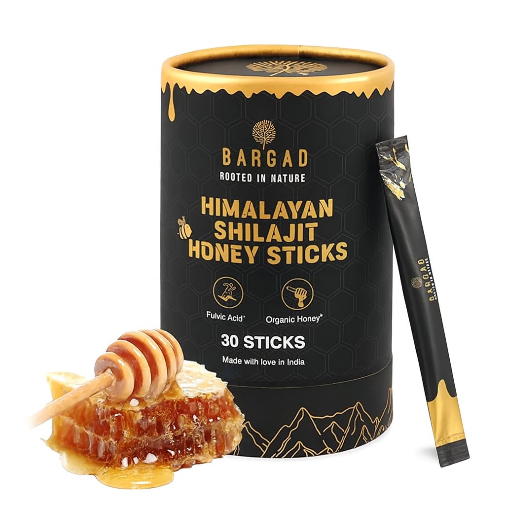 Bargad - boîte 30 sticks shilajit miel safran, énergie pratique au quotidien.