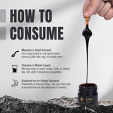 Dose précise avec pipette Bargad Shilajit Resin pour utilisation contrôlée.