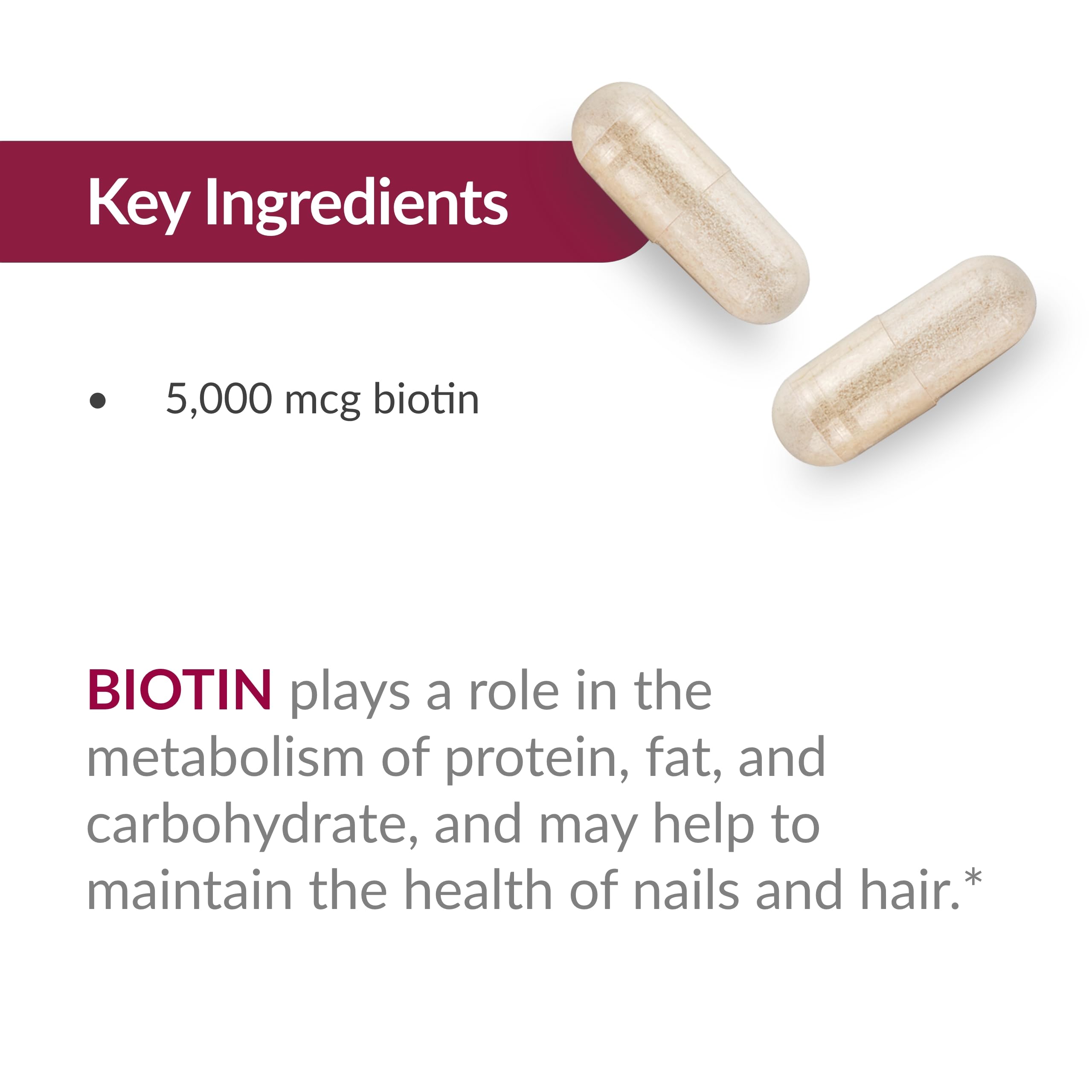 Biotine Bariatric Advantage, absorption potentielle optimisée pour une routine simple.