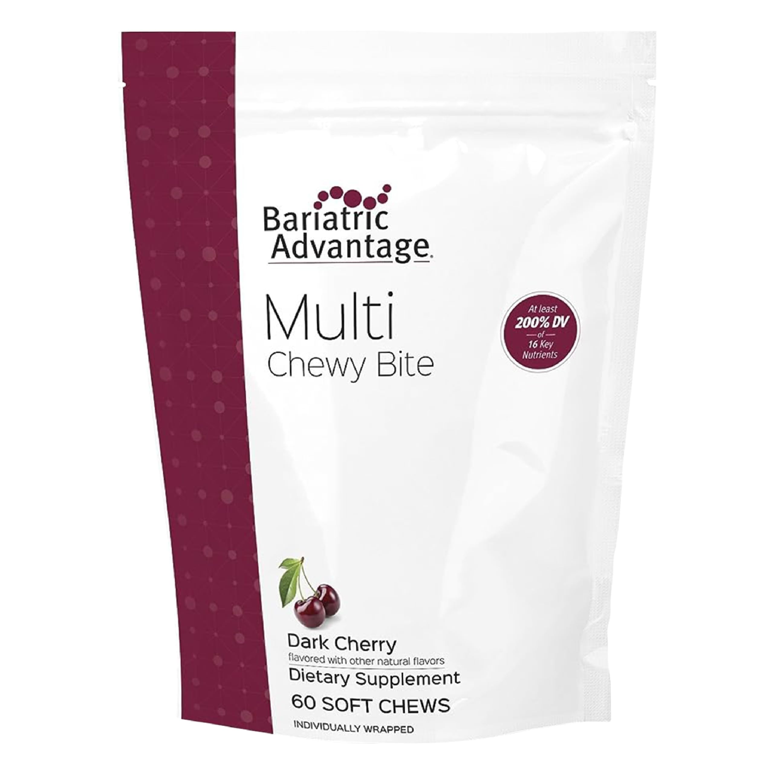 Bariatric Advantage – bouchées cerise sombre, goût agréable et nutrition quotidienne