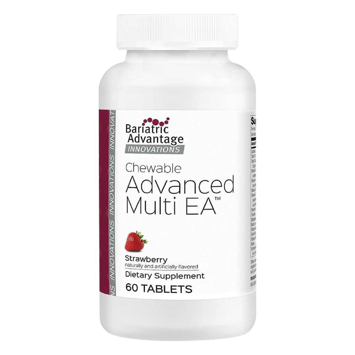 Bariatric Advantage bouteille fraise, compléments à croquer faciles à prendre