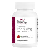 Bariatric Advantage fer 18 mg avec vitamine C dans une bouteille pour soutien quotidien.