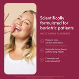 Texture douce des bouchées Bariatric Advantage calcium citrate avec goût fruité