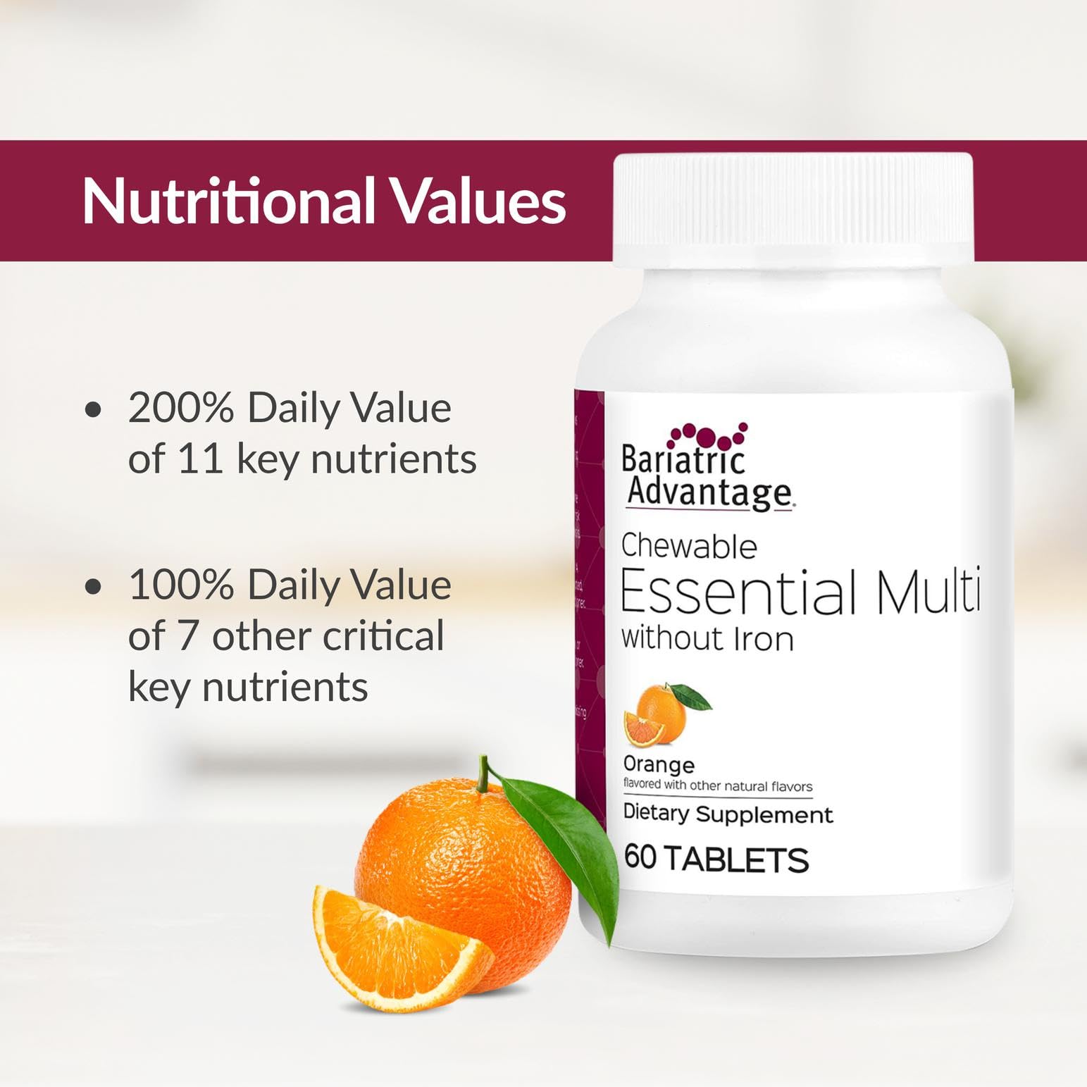 Bariatric Advantage deux saveurs orange et baie, variation agréable pour la routine