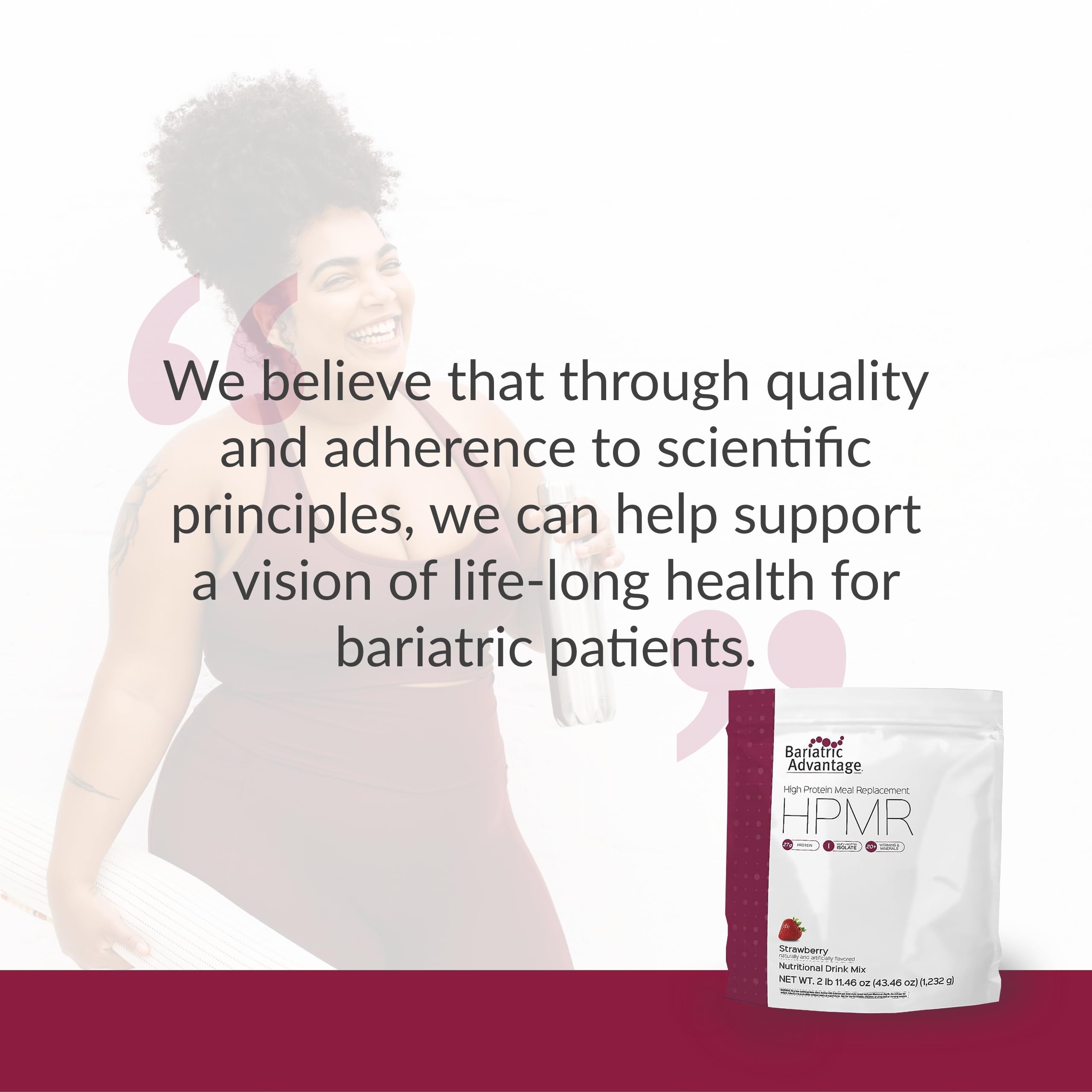 Emballage Bariatric Advantage visible avec informations nutritionnelles