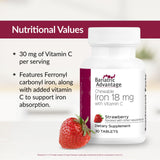 Bariatric Advantage Fer 18 mg – sans goût métallique pour routine agréable