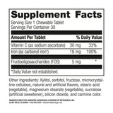 Bariatric Advantage Fer 18 mg à mâcher fraise, tablettes rouges faciles à consommer