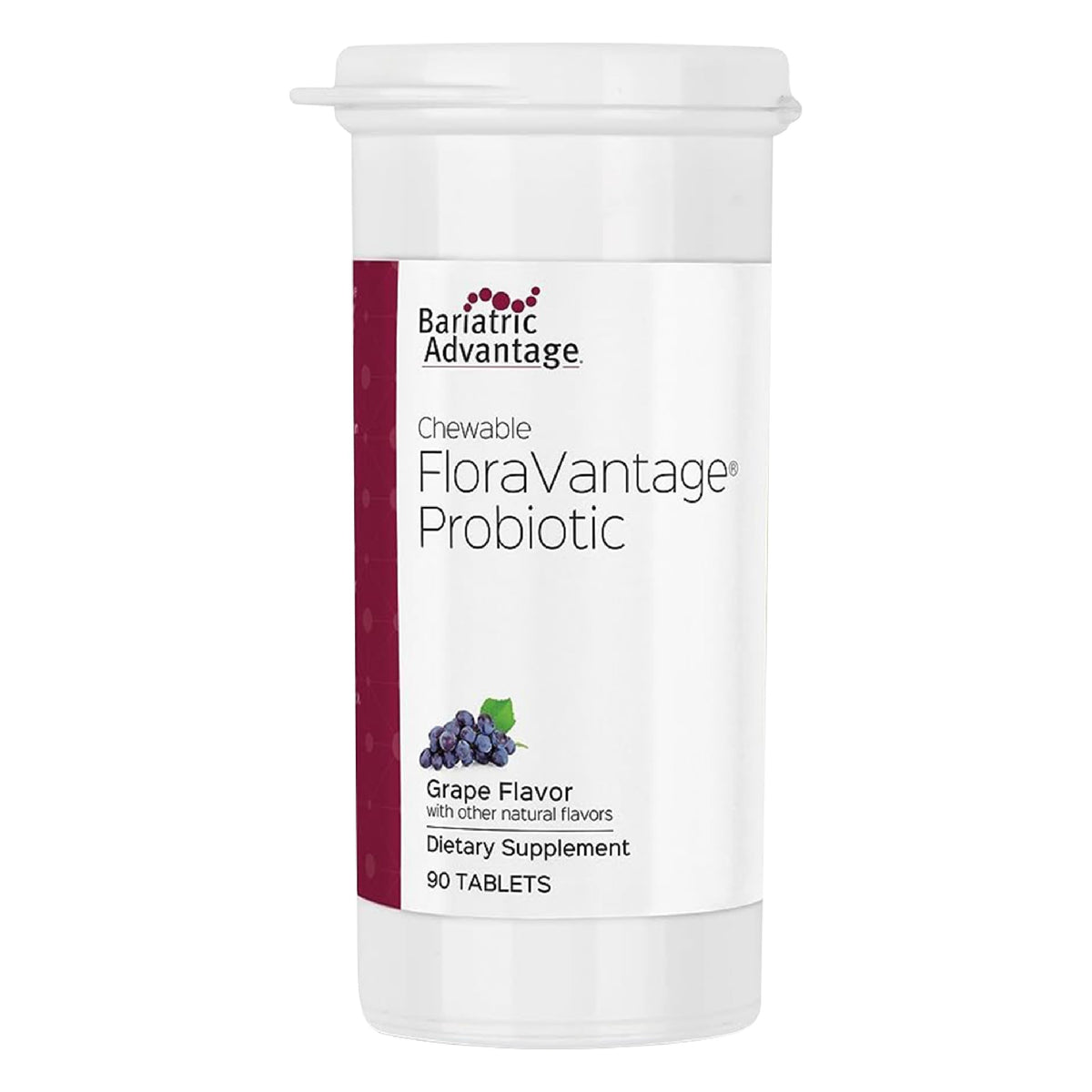 FloraVantage de Bariatric Advantage, comprimé à croquer raisin pour soutenir la flore intestinale