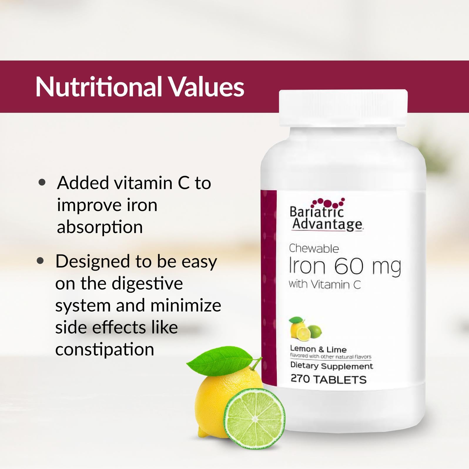 Immunité soutenue par FOS et vitamine C avec Bariatric Advantage.