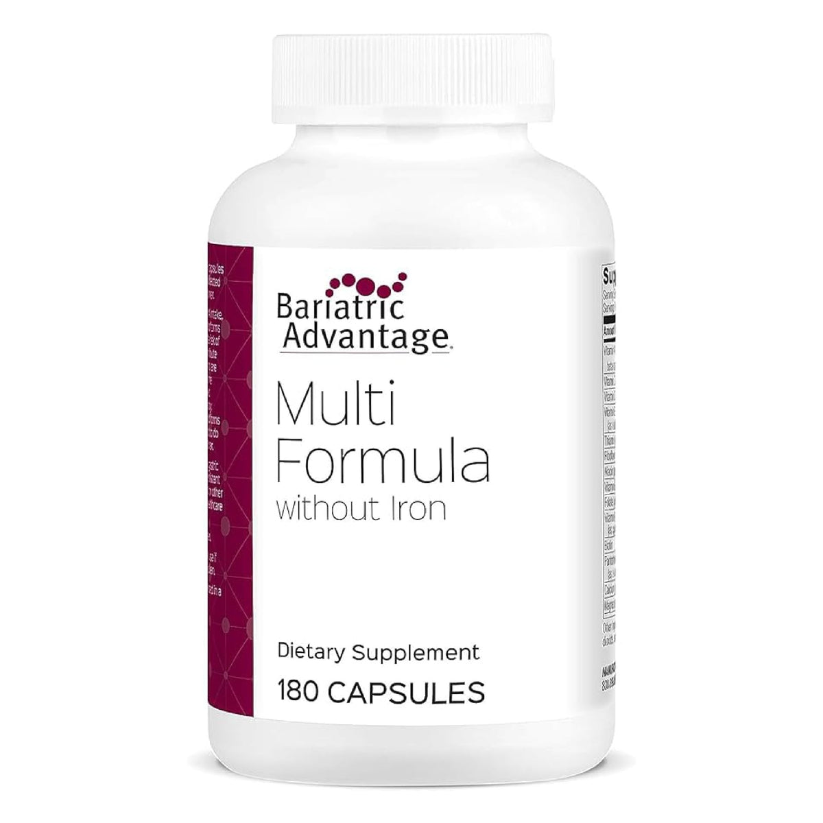 Bariatric Advantage Multi-Formula sans fer – flacon pratique pour prise quotidienne