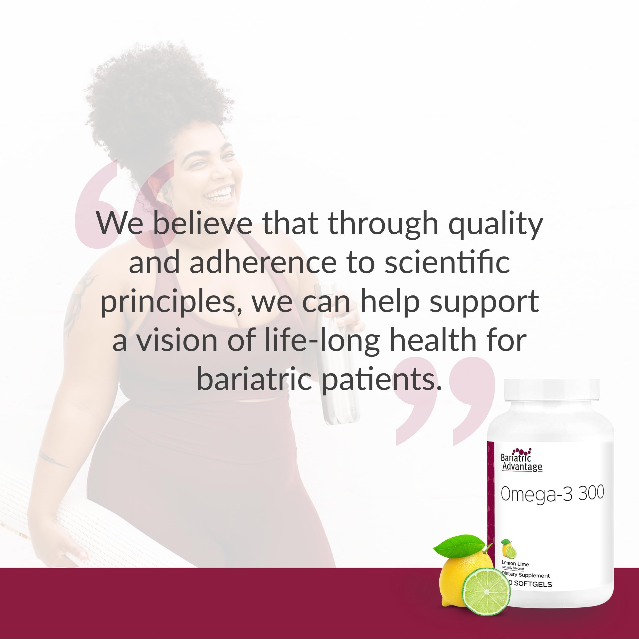 Bariatric Advantage Omega-3 300 santé à long terme : soutien possible après chirurgie bariatrique.