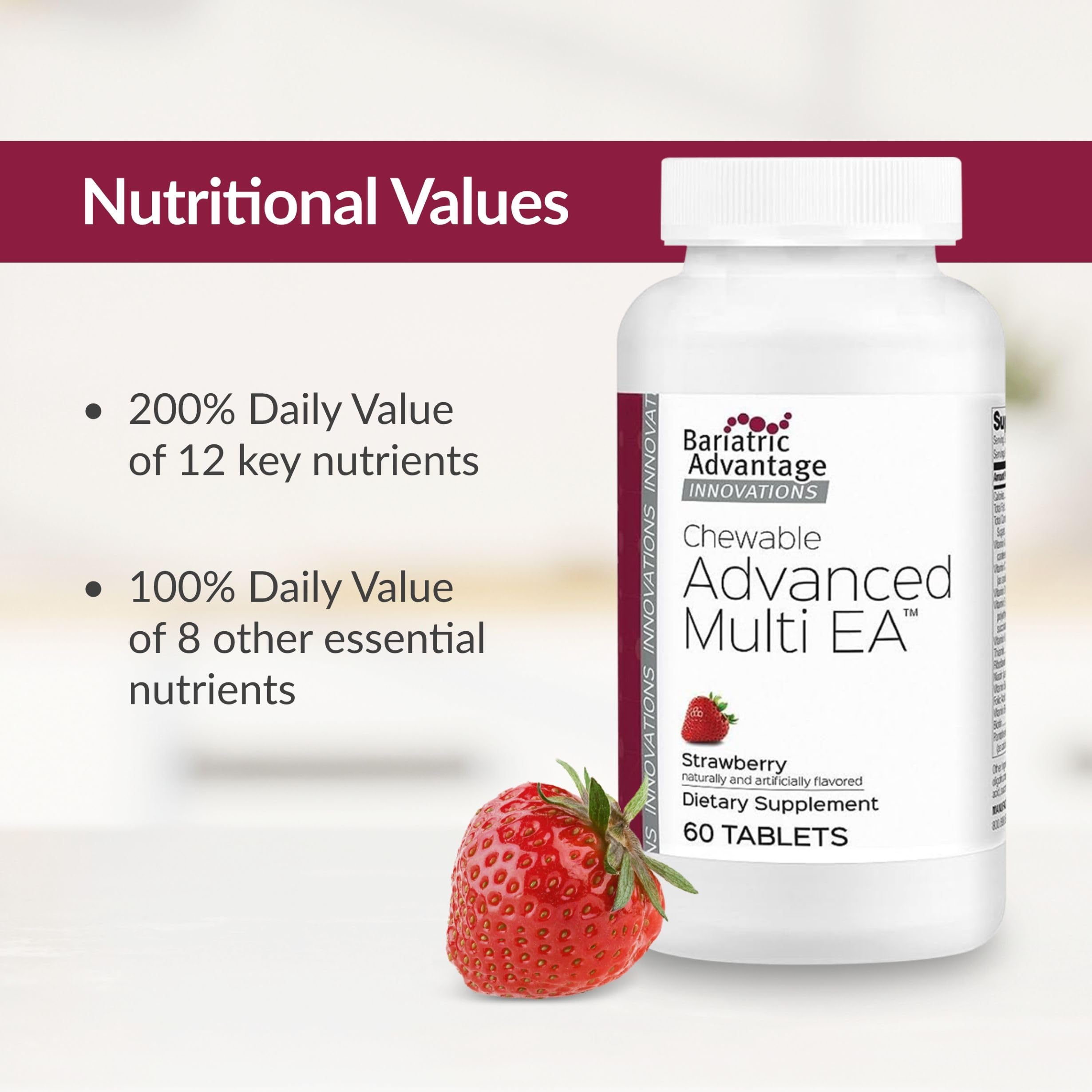 Bariatric Advantage saveur fruits fraise et mélange, rituel quotidien agréable