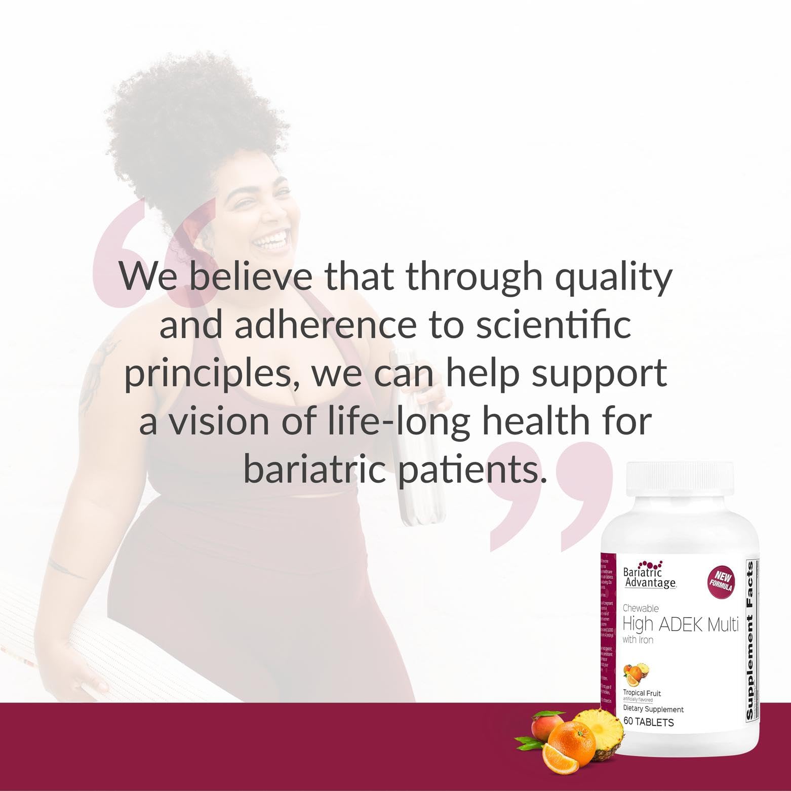 Bariatric Advantage soutien nutritionnel post-bariatrique avec vitamines et fer.