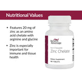 Sans OGM – Bariatric Advantage zinc chelate sans OGM pour votre régime.