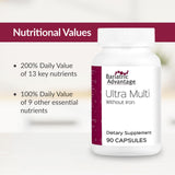 Bariatric Advantage Ultra Multi sans fer - routine quotidienne facile à suivre.