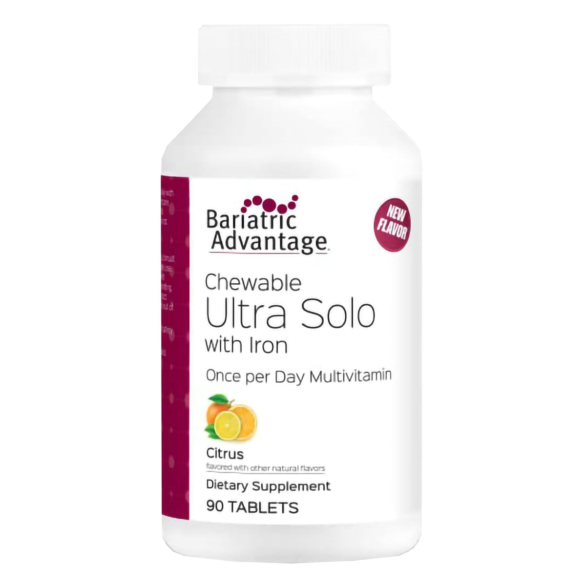 Bariatric Advantage Ultra Solo Fer – pastille à mâcher, soutien nutritionnel quotidien après chirurgie bariatrique.