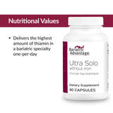 Étiquette sans gluten Bariatric Advantage Ultra Solo Sans Fer adaptée à votre régime