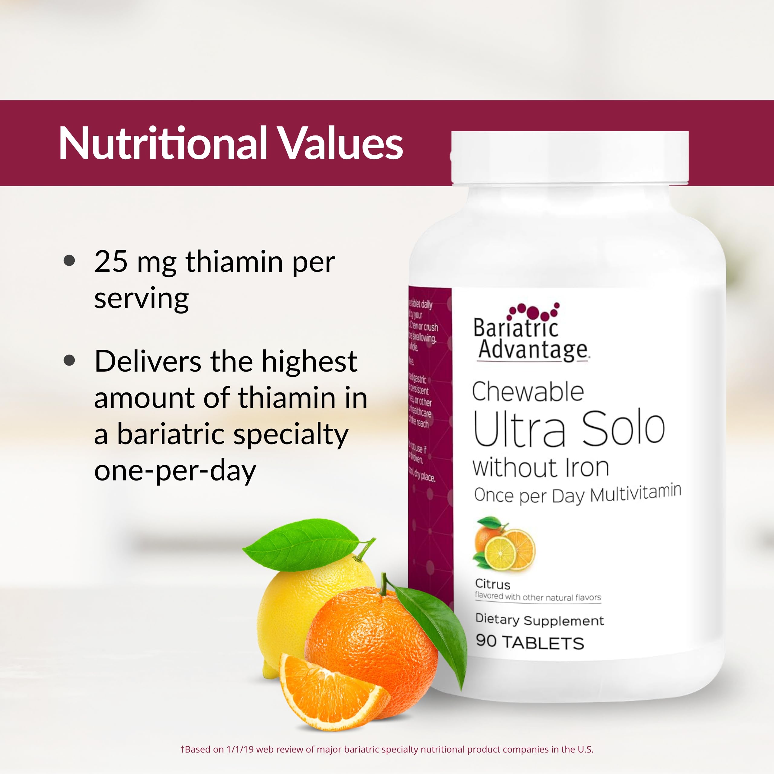 Flacon quotidien Bariatric Advantage, dose quotidienne simplifiée.