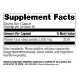 Bariatric Advantage vitamine A 3000mcg, capsules digestes mini, absorption facilitée.
