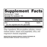 Tablettes Bariatric Advantage zinc chelate arginine glycine, absorption potential.
